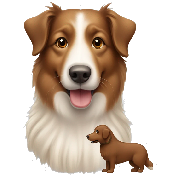 Shetland sheepdog and brown Labrador emoji