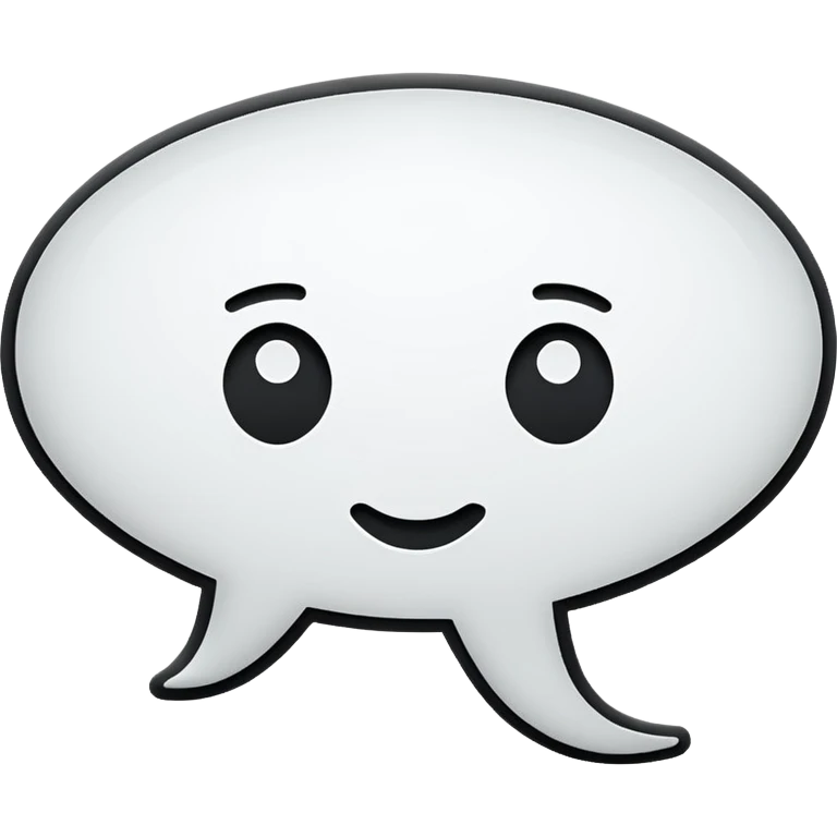 Speech bubble with three dots inside emoji