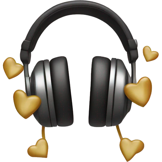 headphones with coquette bows emoji