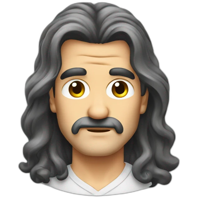 long hair antonio banderas cartoon wearing shirt emoji