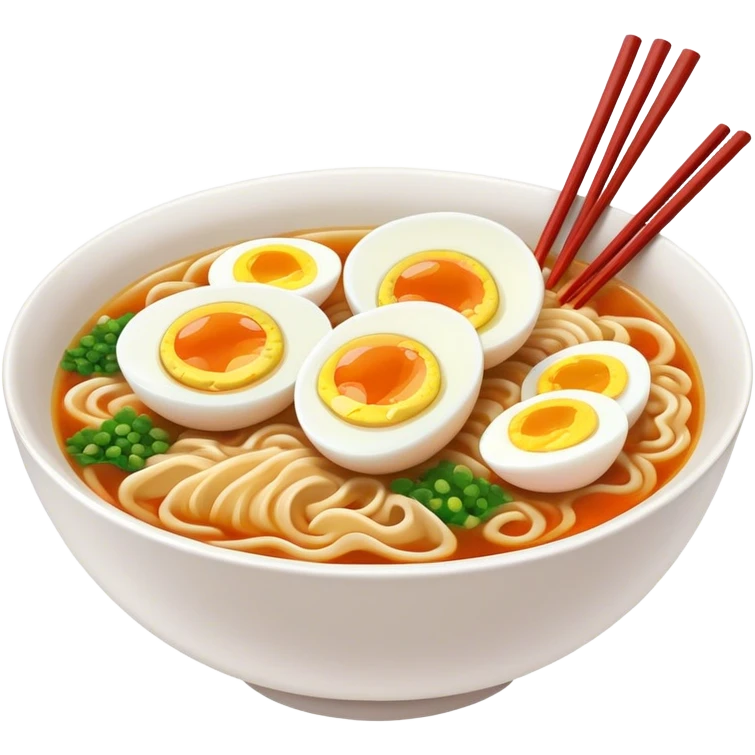 Ramen with eggs emoji