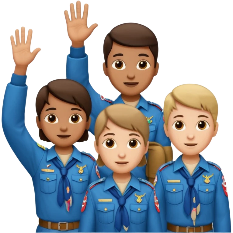 main scouts avec trois doigts levés   emoji