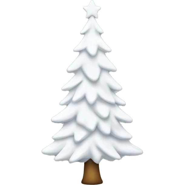white christmas tree emoji