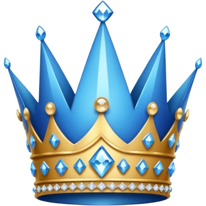 crown made of diamond blue emoji