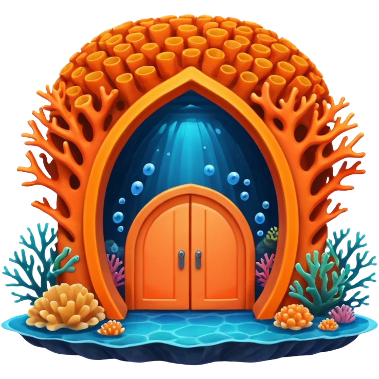 Coral shelter emoji