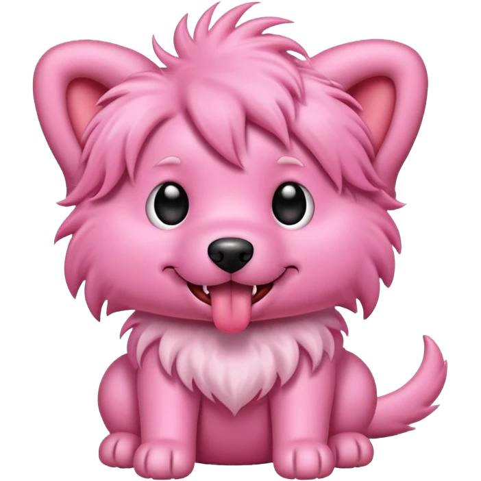 Pink dog
 emoji