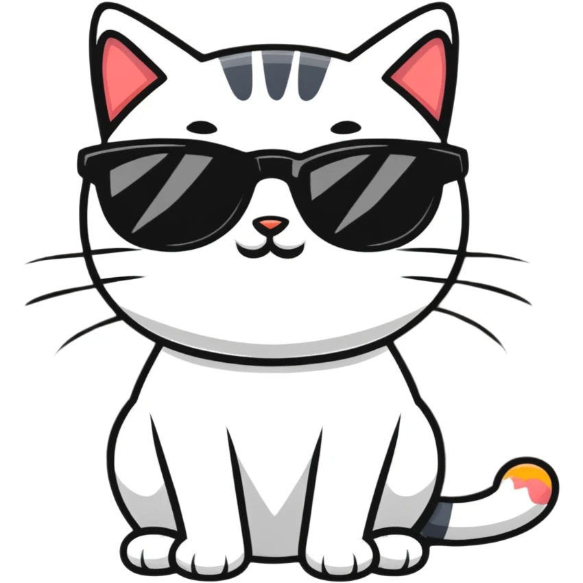 Cat with sunglasses emoji