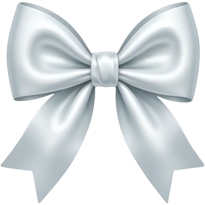 white satin bow emoji