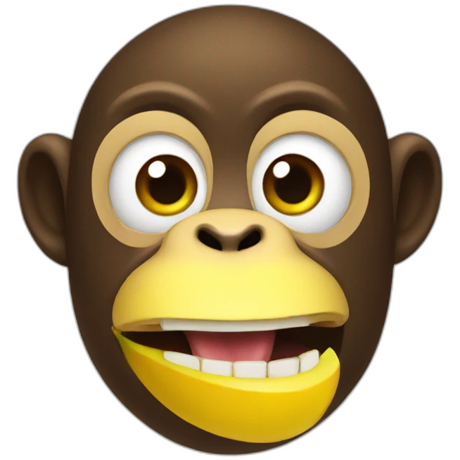 hungry monkey banana emoji