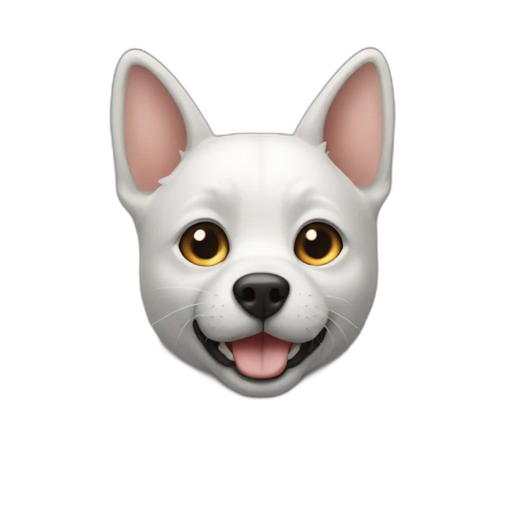 Un chat avec un chien emoji