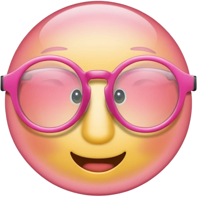  a pink glasses emoji