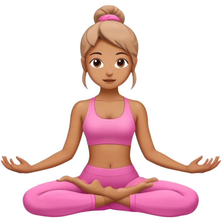 Yoga girl pink  emoji