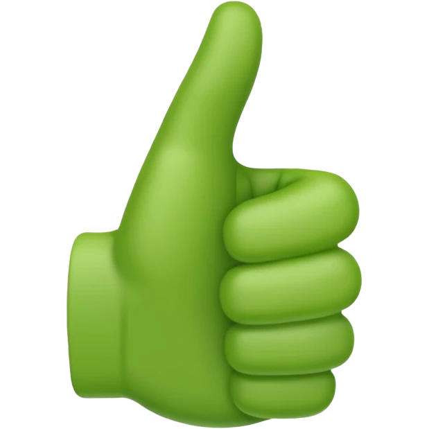 Thumbs up emoji with green color emoji