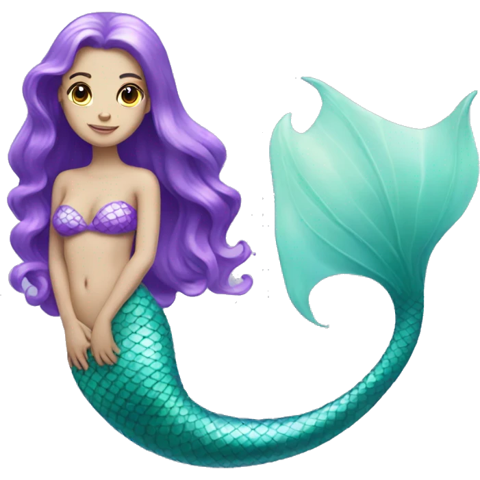 pale mermaid with purple tail emoji