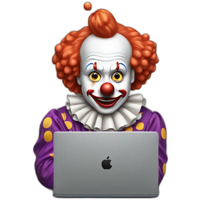 clown with laptop emoji
