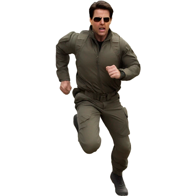 tom cruise sprinting, mission impossible emoji