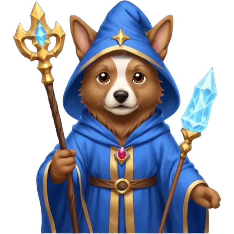 Dog wizard emoji
