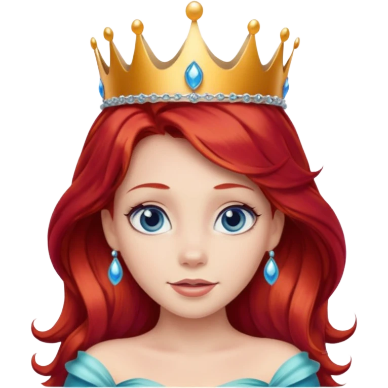 ariel Princess with crwon emoji