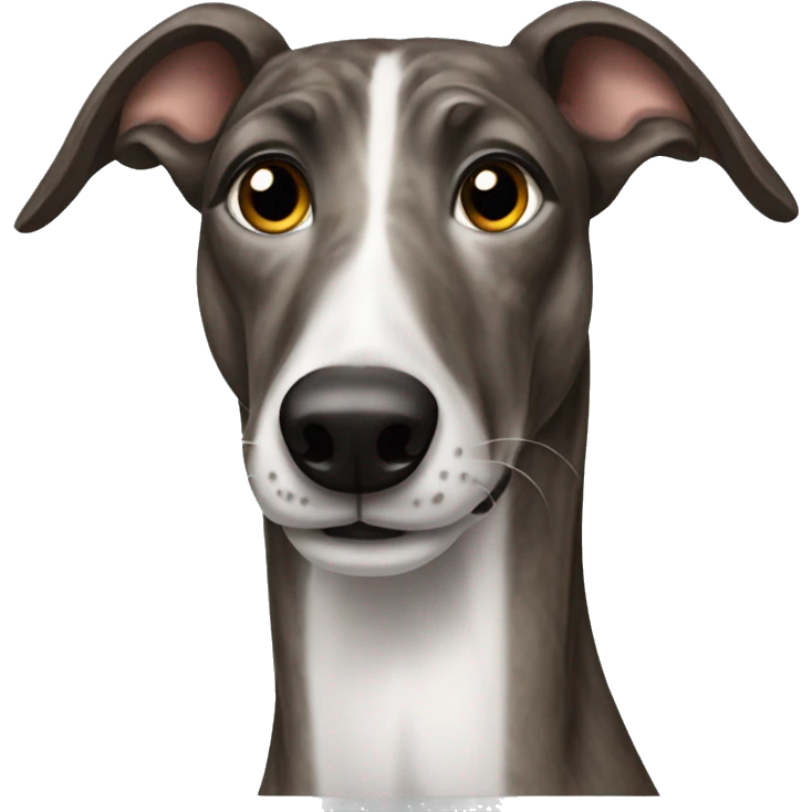 Greyhound with brindle fur emoji