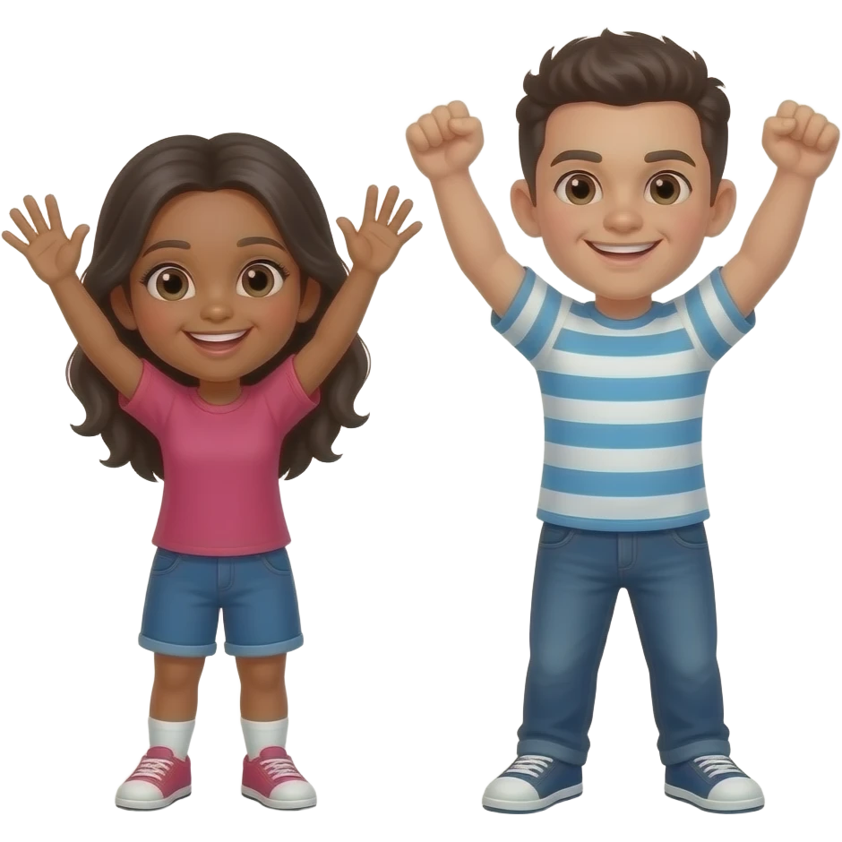 Fais-moi un emoji des mains de Rafinha et Yama quand ils font leur célébration en l’air emoji