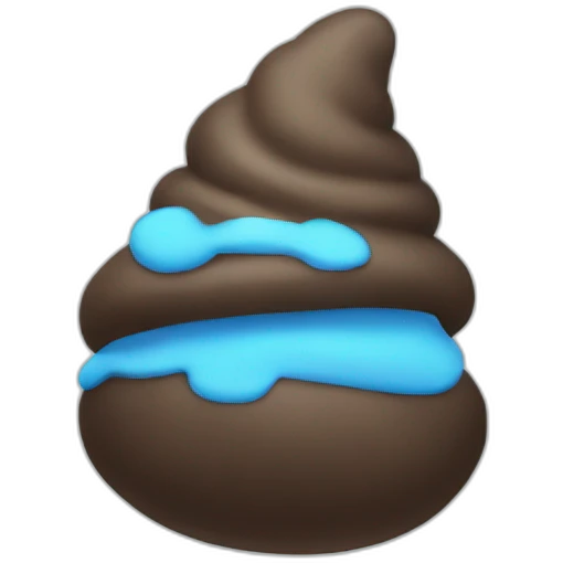 Blue poop emoji