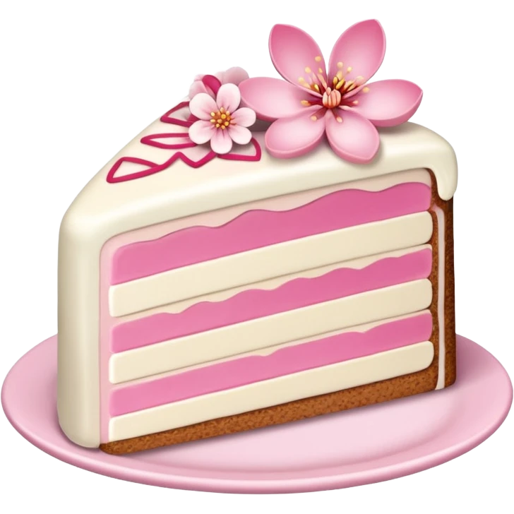 sakura cake slice emoji