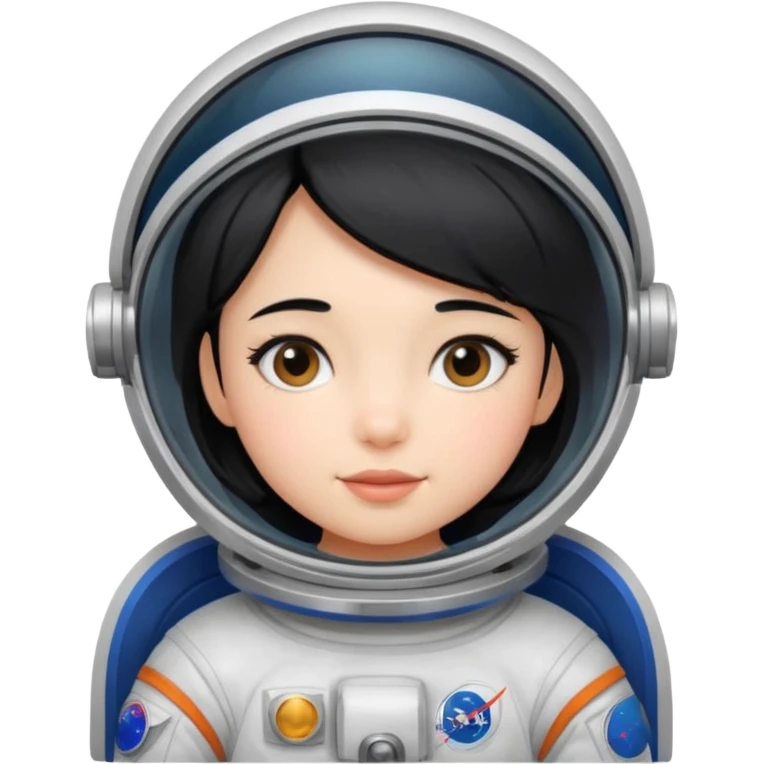 Astronaut girl kid with black hair emoji