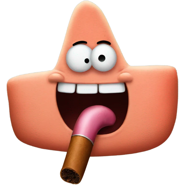 Patrick star smoking a cigar  emoji
