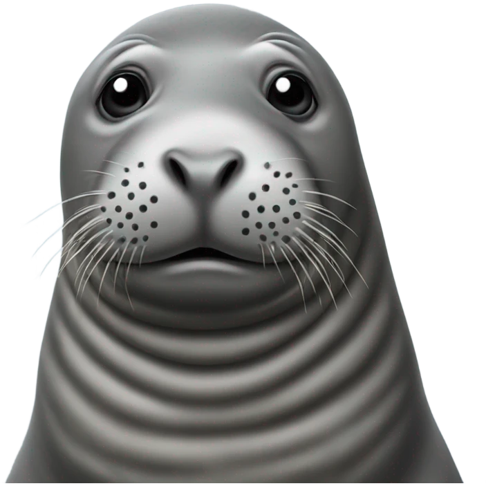 Elephant seal with exaggerated features emoji
