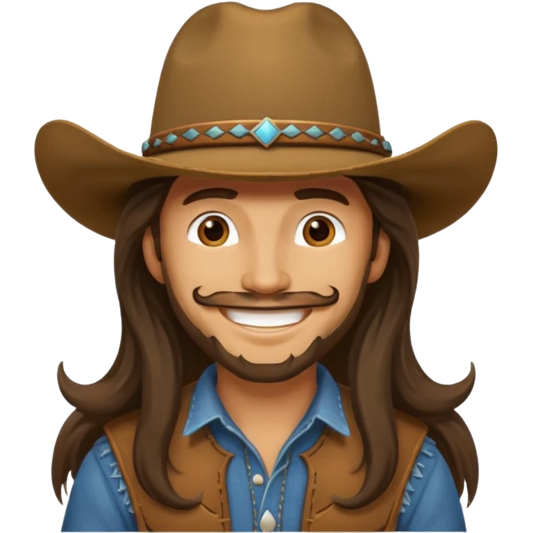 long haired cow boy emoji