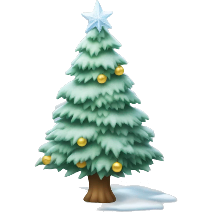 Frosty Christmas tree emoji
