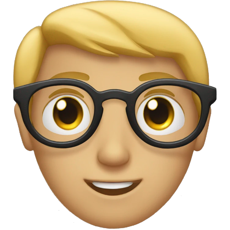 mic on eye glass boy emoji