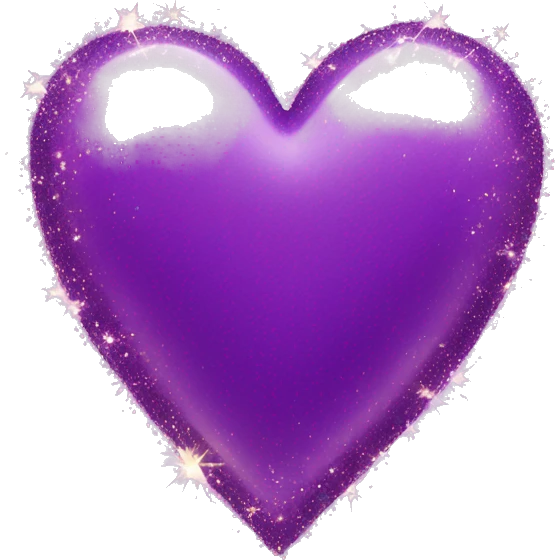 Purple Heart with sparkles emoji