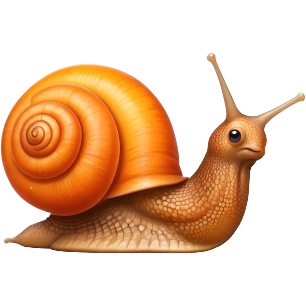 snail with an apricot as house emoji