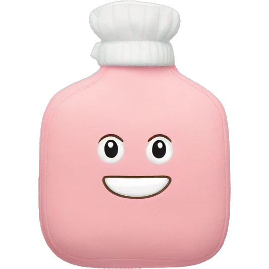 Hot water bottle light pink emoji