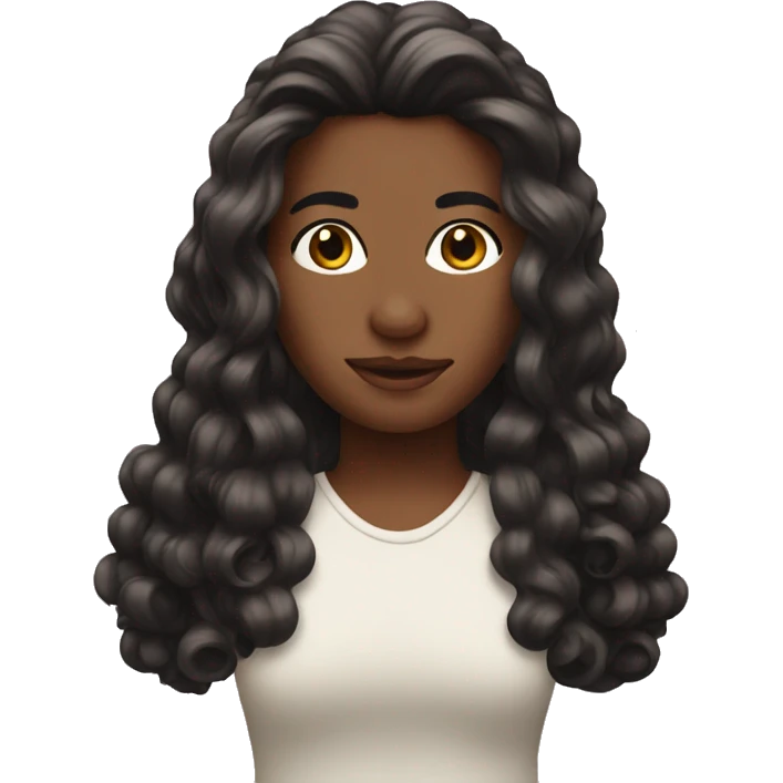 Half up half down hair emoji