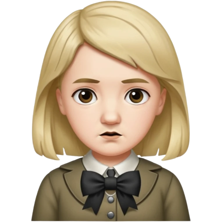 Adolf Hitler Like a girl hair with a bow emoji