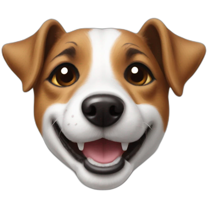 jack russell dog smilling emoji