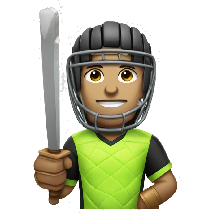 Soccer Goalkeeper with wooden sword and pencil emoji