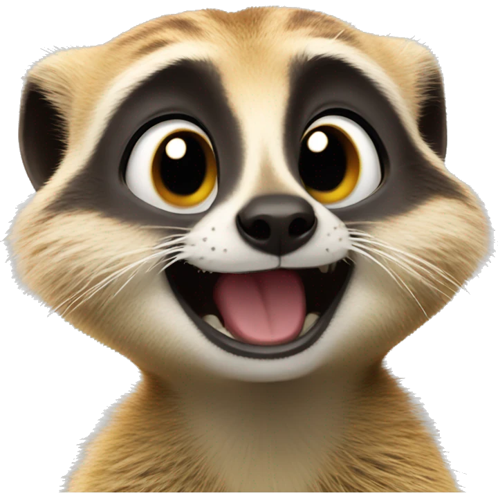 Giggling meercat emoji