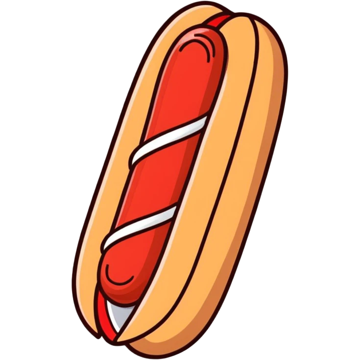 Red Hotdog with a bandaid emoji