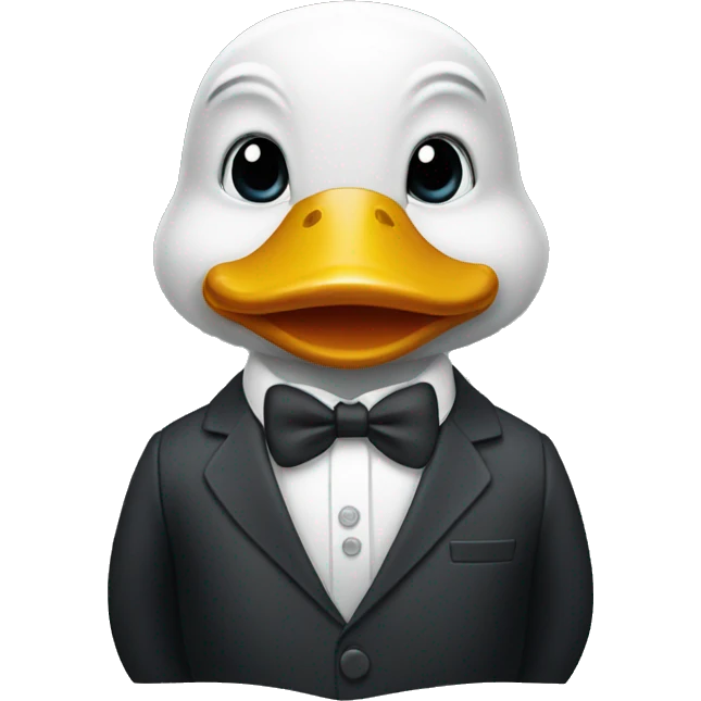Duck wearing a suit emoji