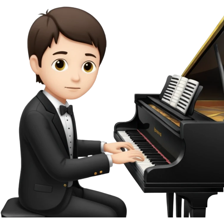 a pianist is playing the piano emoji