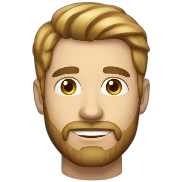 34 year old white caucasian with dark hair and light beard emoji