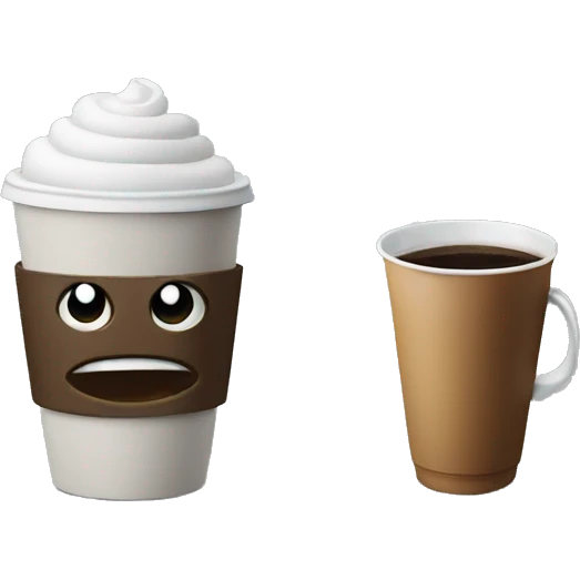 Coffee next to a tornado  emoji