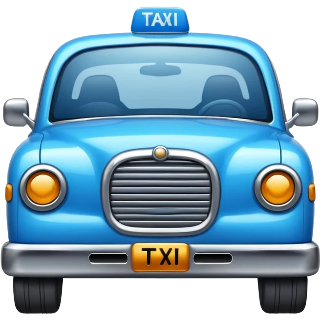 blue taxi emoji