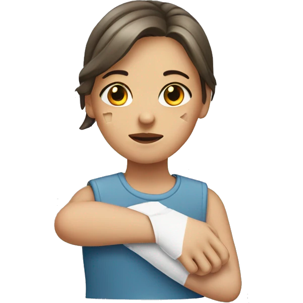 Girl with broken arm plaster emoji
