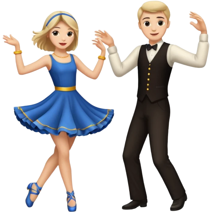2 dance - man and girl emoji