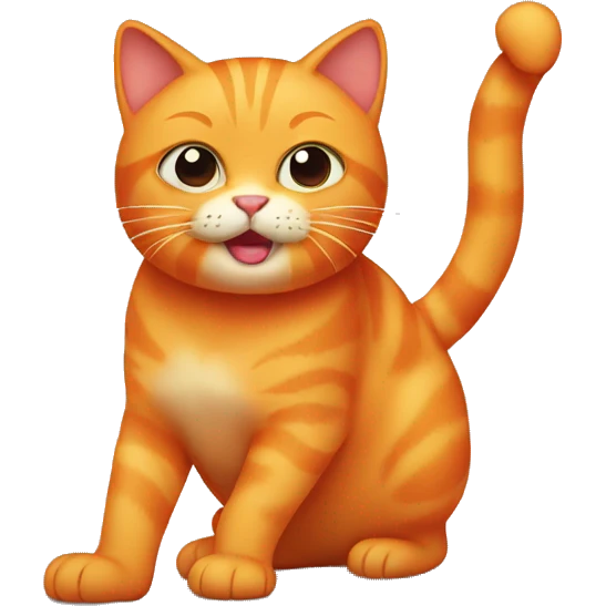 Orange cat beating cancer emoji