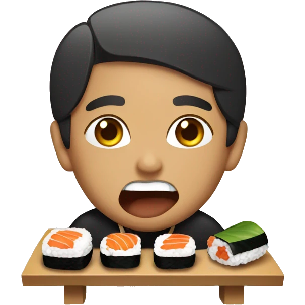 Eating sushi emoji